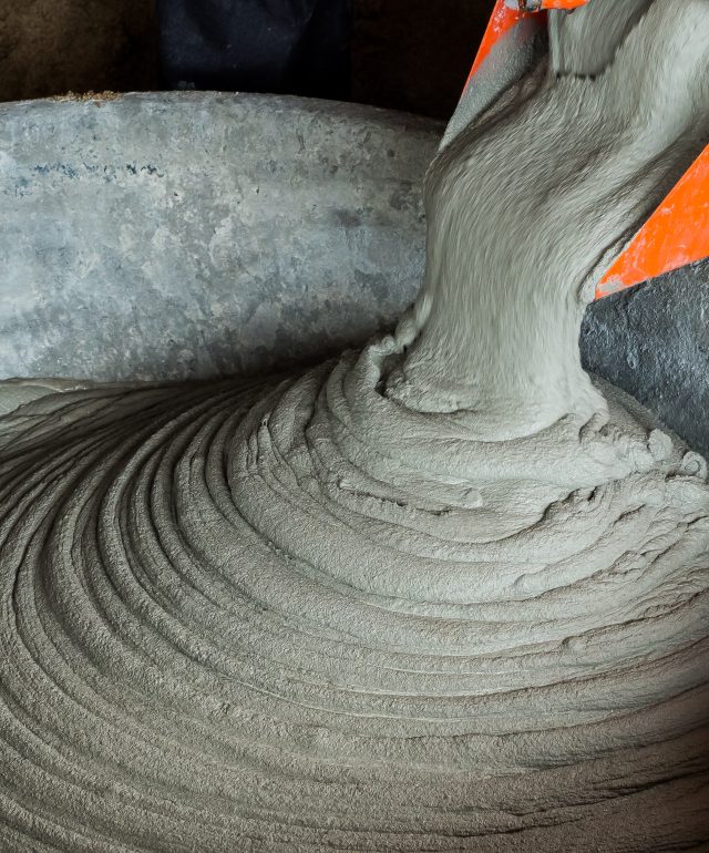 Mixing mortar in bucket