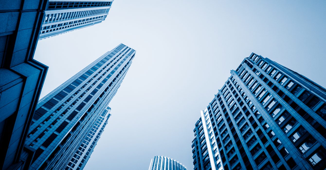 Skyscrapers from a low angle view