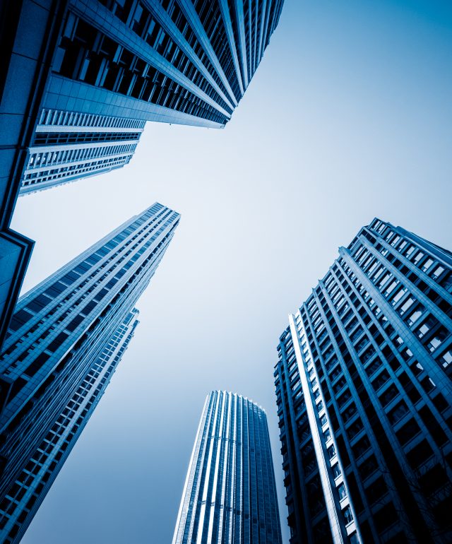 Skyscrapers from a low angle view